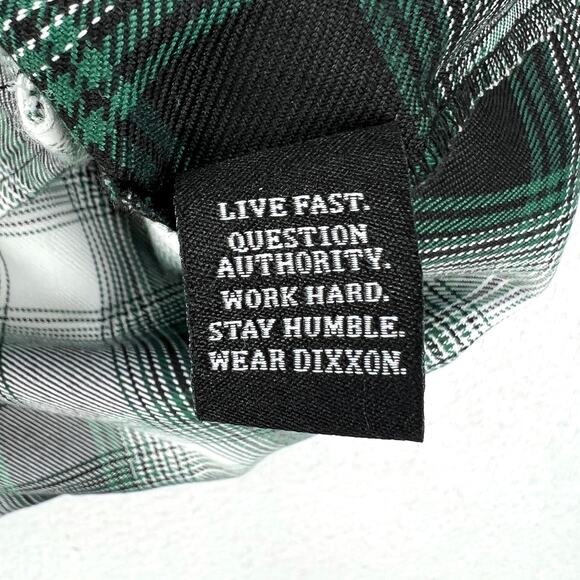 DIXXON Flannel Shirt Callahan Womens Medium Green Tommy Boy Plaid Button Up - Picture 14 of 16